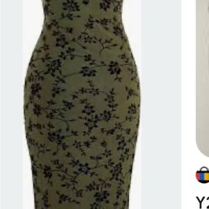 SHEIN Dress 1xL Curve Black Garment, fairly,forest,coquette Plus size P0084